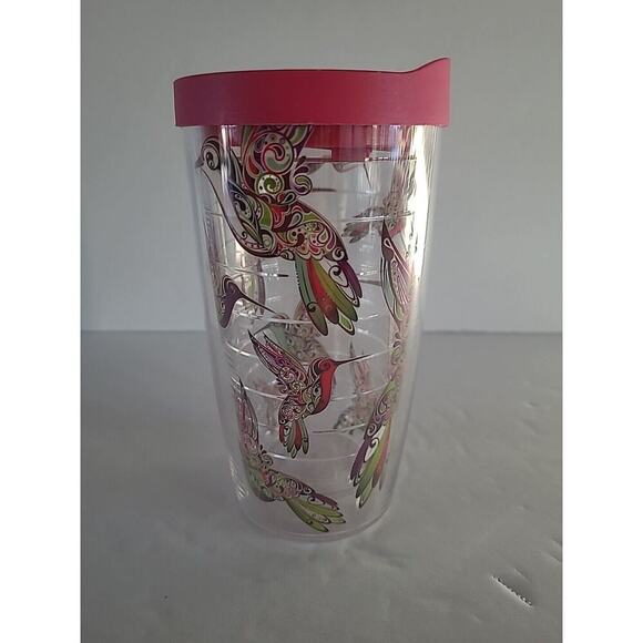 Tervis Hummingbirds Insulated Tumbler 16Oz Pink Lid - Picture 4 of 10